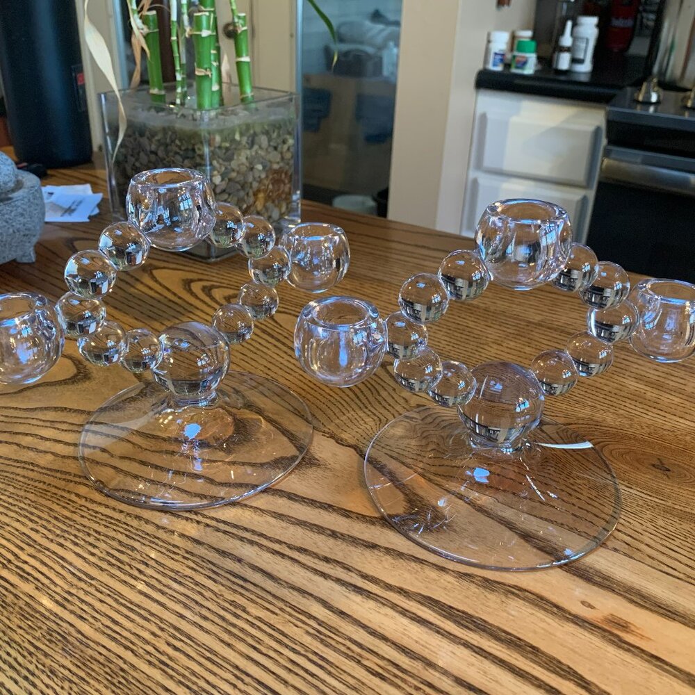 Imperial Candlewick Candle Holders Set